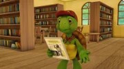 Auch in der Bibliothek wird Franklin nicht fündig.