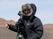 Sigi Braun beim Schneeleoparden-Dreh in der Mongolei.