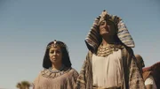 Nachgestellte Szene: Merenptah, Sohn von Ramses II und seine Frau.