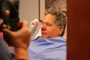 The Dr. Pimple Popper Crew films Tony getting cleaned up post-surgery.