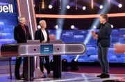 Moderator Jörg Pilawa (r.) mit den Kandidaten des Teams „Show“: Thomas Hermanns (l.), Comedian und Guido Cantz (M.), Moderator.