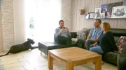 V.l.: Riesenschnauzer Matty, Martin Rütter, Benjamin und Monika
