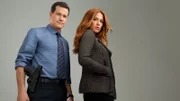 Von links nach rechts: Detective Al Burns (Dylan Walsh) und Carrie Wells (Poppy Montgomery).