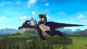 Ailina und Tipsar bringen Herzog Miteo auf Drache Brandarium nach Frondosa, um ihm dort mit der Königin von Frondosa bekanntzumachen.