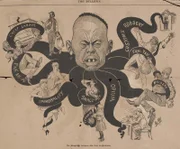 Cartoon titled ‘The Mongolian Octopus’, The Bulletin, 21 August 1886, National Museum of Australia