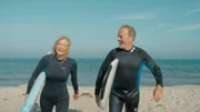 Nele Albertsen (Bianca Karsten, l.); Harry Stein (Till Demtrøder, r.)