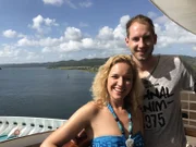 Tobias und Marina Koch an Bord der Artania.