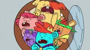 v.li.: Clover, Lil Pal, Popcorn, Greg, Mondo