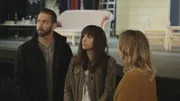 L-R: Nick Groff, Elizabeth Saint and theater employee Ashley.