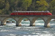 Der Churchill-Pfeil am Rheinfall in Schaffhausen auf einer seiner Stammcharterstrecken.