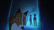 In der Eishöhlenwelt im Inneren des Gletschers zeigt Lassie Zoé und Harvey den Weg.