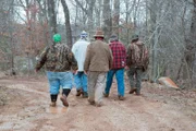 Buck, Jeff, Trapper, Huckleberry and Willy head into the woods.