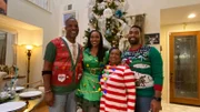 Dr. Ebonie posing with Family in front of Tree (Wide)