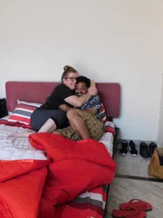 Jenny and Sumit together in India.