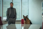 Aurelian Equity’s Managing Director Chris Egan (ANTHONY LEMKE) with Rex (DIESEL VOM BURGIMWALD).