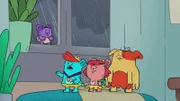 v.li.: Lil Pal, Popcorn, Clover, Greg