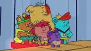 v.li.: Mondo, Greg, Clover, Lil Pal, Popcorn