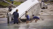 Geographe Marine Salvage and Rescue recover a ten-meter-long yacht.