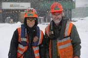 Danny and Animal working in the snow.