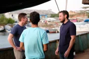 William takes Doug and Ben on a tour of the property showing them a gun he found on a nearby island.
