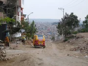 Der Slum Shantytown in Lima, Peru.