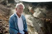 Floyd McCoy auf dem Vulkan Nea Kameni.
