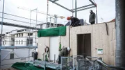 Baustelle während der Bauarbeiten
