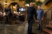 Daniela Ruah (Special Agent Kensi Blye), Eric Christian Olsen (LAPD Liaison Marty Deeks), LL COOL J (Special Agent Sam Hanna) and Chris O'Donnell (Special Agent G. Callen)