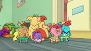 v.li.: Mondo, Greg, Lil Pal, Clover, Popcorn