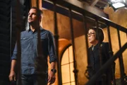 Chris O'Donnell (Special Agent G. Callen) and Linda Hunt (Henrietta "Hetty" Lange).
