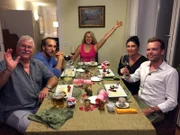 V.l.: Diethard "Divo", Lukas, Gastgeberin Katerina, Funda und Karsten
