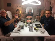 V.l.: Diethard "Divo", Funda, Gastgeber Karsten, Katerina und Lukas