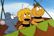 Alexander, Maja und Willi überlegen, wie sie den Ballon sicher zurück auf die Erde bringen können.