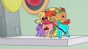 v.li.: Lil Pal, Greg, Clover, Mondo, Popcorn