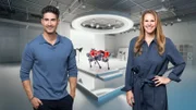 KI und wir  SRF Themenwoche Einstein Spezial – Was kann KI wirklich? Tobias Müller und Kathrin Hönegger Bildmontage: Hintergrundbild Studio KI-Bild (Microsoft Copilot/SRF), Roboter ANYmal (anybotics)