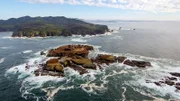 Die zerfurchten Klippen und Felsen von Cape Flattery bieten einen Lebensraum für viele Tiere wie beispielsweise Seelöwen und Vögel.
