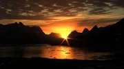 Ein Sonnenuntergang auf grönlandische Art.