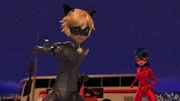 L-R: cat Noir, Ladybug