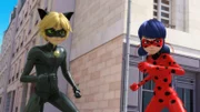 L-R: Cat Noir, Ladybug