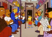 Während sein Vater nach seinem Auto sucht, erkundet Bart die U-Bahn von New York.