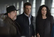 (v.l.n.r.) Artie Nielsen (Saul Rubinek); Pete Lattimer (Eddie McClintock); Myka Bering (Joanne Kelly)
