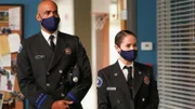Station 19 Staffel 4 Folge 6 Bei der jährlichen Inspektion: Boris Kodjoe als Robert Sullivan, Jaina Lee Ortiz als Andy Herrara
