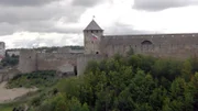 Grenze; Narva, Estland.