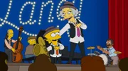 Damit Homer seine Wettschulden nicht zurückbezahlen muss, verlangt Broadway-Legende Laney Fontaine (r.), dass Lisa (l.) mit ihr auf Tour geht ...