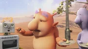 Groobie ist sicher, dass das Monster aus der Vorratskammer den schönen Stinkekäse gefressen hat.