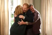 L-R: Barb Tucker (Celia Weston), Mitchell Pritchett (Jesse Tyler Ferguson), Cameron Tucker (Eric Stonestreet)