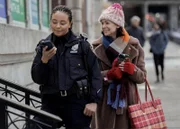 (L-R): Carra Patterson as Kaya Blanke and Carrie Preston as Elsbeth Tascioni