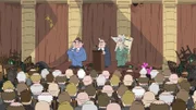 Carlo Schmidt, Elisabeth Selbert und Theodor Heuss als Comic-Figuren in dem Animationsfilm "Das Grundgesetz der Tiere".