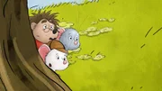 Wer hat den Diebstahl begangen? Tilda, Rupert und Molly suchen nach Spuren im Heckenrosenweg.