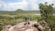 Landschaftsaufnahmen von australischen Sümpfen im Northern Territory.
